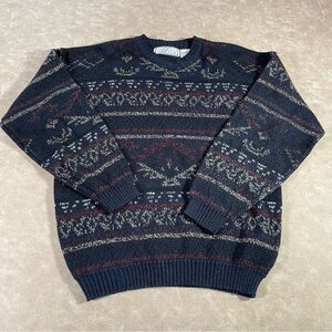 Michael Gerald Acrylic Aztec Pattern Crewneck Sweater Men’s XL